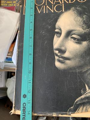 Leonardo DaVinci art book 14" tall