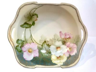 Vintage R.S. Germany Hand Painted Floral Porcelain Serving Dish