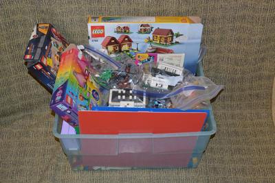Huge Tub of Misc. LEGO Toys, Box Sets, Instruction Manuals