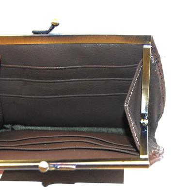 "Rolf's" Brown Genuine Leather Coin Purse 5Â½" x 3Â½"