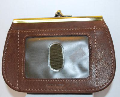"Rolf's" Brown Genuine Leather Coin Purse 5Â½" x 3Â½"