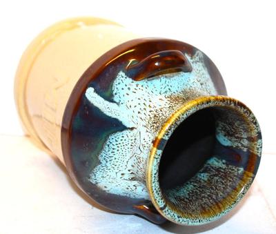 Blue Splash "Milk" Crock Style Jug 7" H x 4 Â¾" Diam.