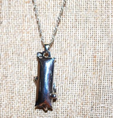 Rainbow Irridescent Long Rectangle PENDANT (1 Â½ x Â½) Necklace 19"