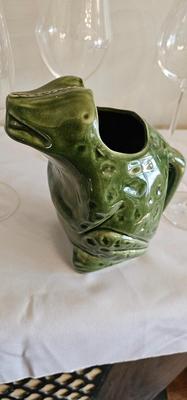 RESTORATION HARDWARE 7" Green Frog Pitcher