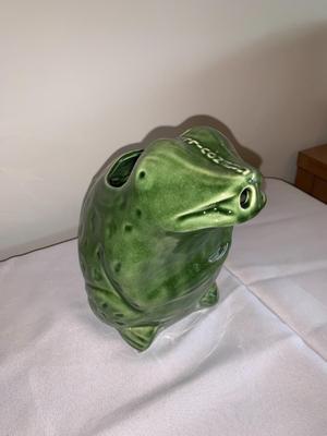 RESTORATION HARDWARE 7" Green Frog Pitcher