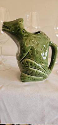 RESTORATION HARDWARE 7" Green Frog Pitcher