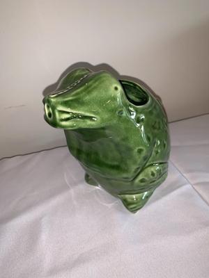 RESTORATION HARDWARE 7" Green Frog Pitcher