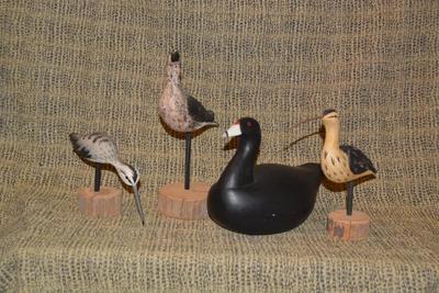 Lot of Vintage Carved Wooden Water Fowl