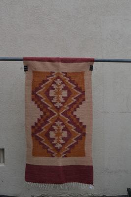 Stunning Vintage Navajo Wool Rug 4'8"x2'4"