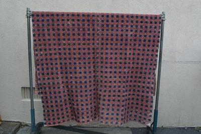 Vintage Hand Stitched Wool Coverlet 68"x96"