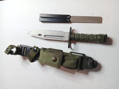 Military Issued M9 Phrobis II with Scabbard & sharpening hasp.