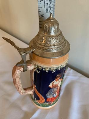 Stein made in Germany, Hinged Pewter lid