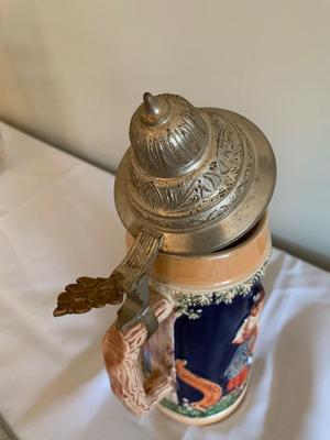 Stein made in Germany, Hinged Pewter lid