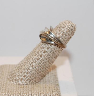Size 5Â¼ Triple Splash-Wave Silver-Tone Ring (5.6g)
