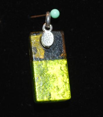 Greens & Blues Acrylic PENDANT 1Â¼" x Â½"