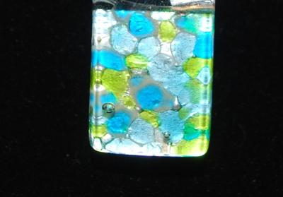 Greens & Blues Acrylic PENDANT 1Â¼" x Â½"