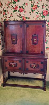 Antique tall Dining room China cabinet