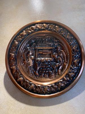 VIntage copper wall plate