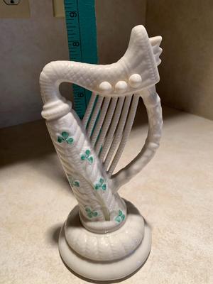 Belleek Ireland Large Harp Figurine
