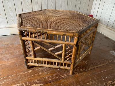 Mid Century Vintage Brighton Pavilion Style Hexagonal Coffee Table