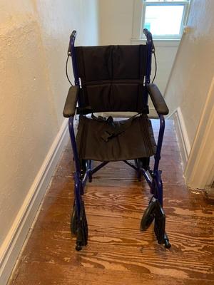 Transport Wheelchair, Lightweight, Aluminum,