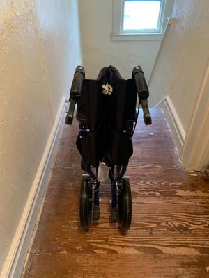 Transport Wheelchair, Lightweight, Aluminum,
