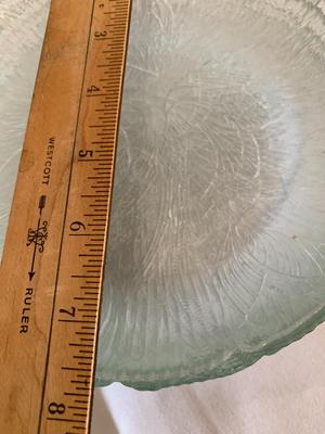 Glass iris design plates 8" diameter