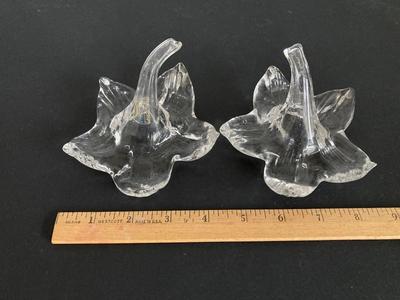 LOT 108: Backyard Birds & Bloom Collection: Hand Blown Clear Glass Flowers, Bird Themed Coasters, Lighted Vase, Books & More