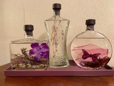 Decorative Bottles, Set of Three
