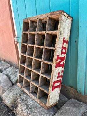 Vintage Dr. Nut Soda Wooden Crate