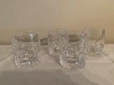 Rare Tiffany Crystal Old Fashioned Whiskey Cocktail Glasses