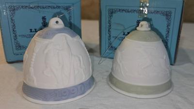 Lladro Bells 1988 and 1990 with boxes