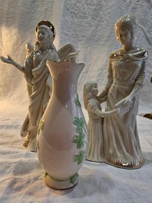 2 Lenox Figures, one Lenox vase Angel, Mother and Daughter