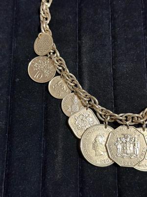 FOREIGN COIN NECKLACE