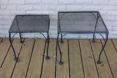 Wrought Iron Stacking Tables (2)
