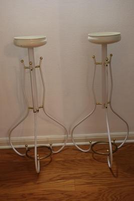 Mid-Century Tripod Plant Stands (2)