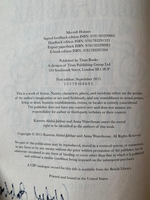 Mycroft Holmes by Kareem Abdul-Jabbar SIGNED! First Edition