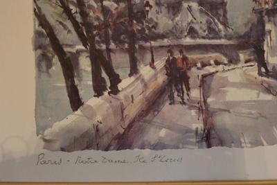 Framed Scene of Paris Notre Dame