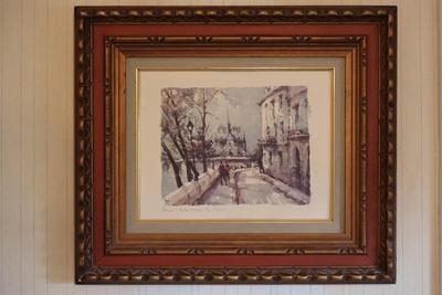 Framed Scene of Paris Notre Dame