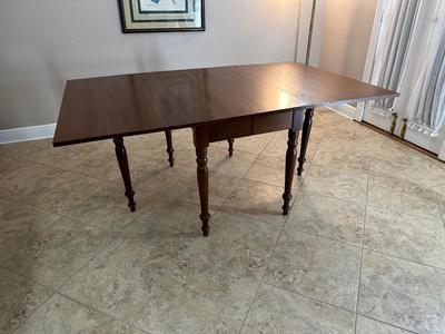 Vintage Solid Wood Drop Leaf Table