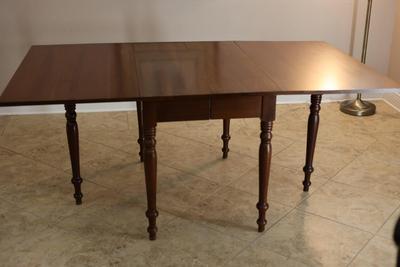 Vintage Solid Wood Drop Leaf Table