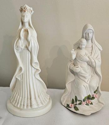 2 MARY Madonna Porcelain figurines that play music!