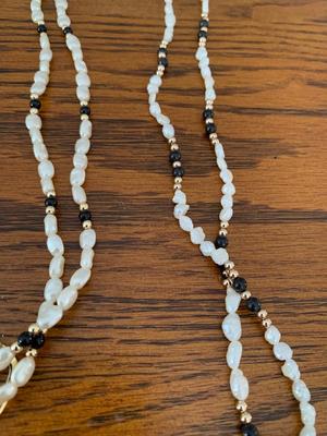 2 Seed pearl necklaces