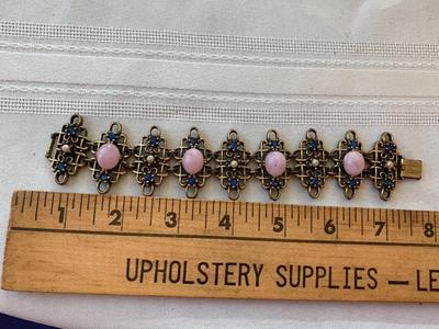 Vintage cabachon filligree bracelet