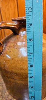Brown jug with handle 2 gallon Stoneware