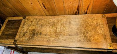 Sofa Console Table. Wood with brass accents 60" long