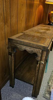 Sofa Console Table. Wood with brass accents 60" long