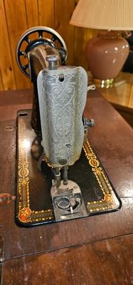 Antique Treadle Singer Sewing Machine Model 66 Red Eye