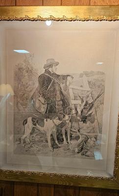 Pair of Large engravings of English and Scottish Gamekeepers after Richard Andsell paintings