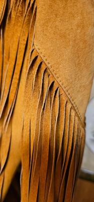 Vintage fringe Leather Jacket Pheonix Western Wear Medium